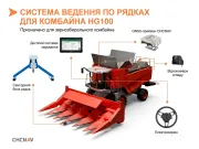 Система рядкового ведення комбайна CHCNAV HG100 з електричним кермом та сенсором рядків